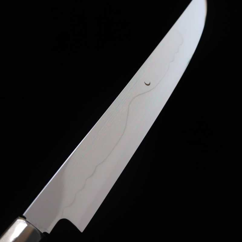 SUISIN Shirogami Fuji Hon-yaki Slicer, finition miroir, manche Snakewood argent (300 mm)