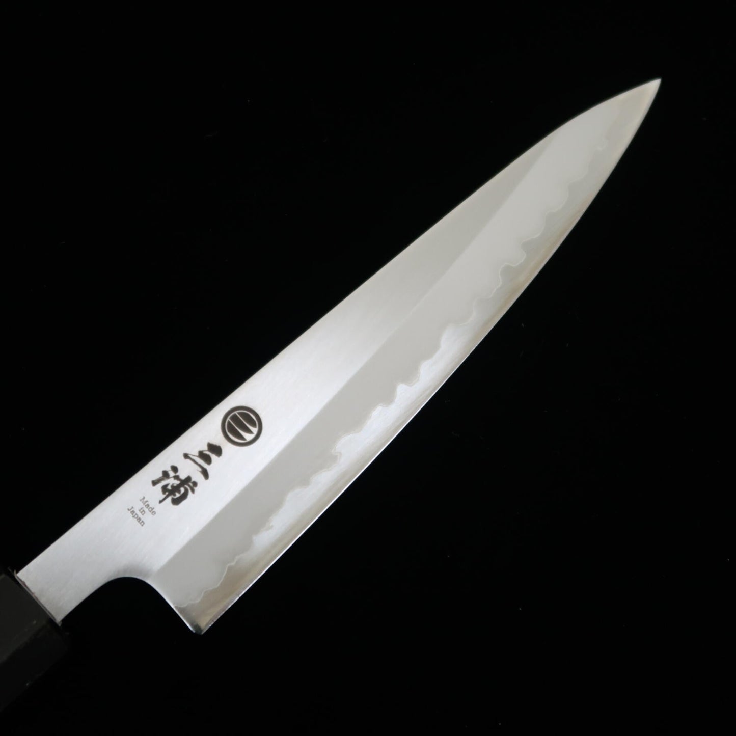 三浦MIURA ペティ 白紙一号 ステン割込 朴八角柄(135/150mm)