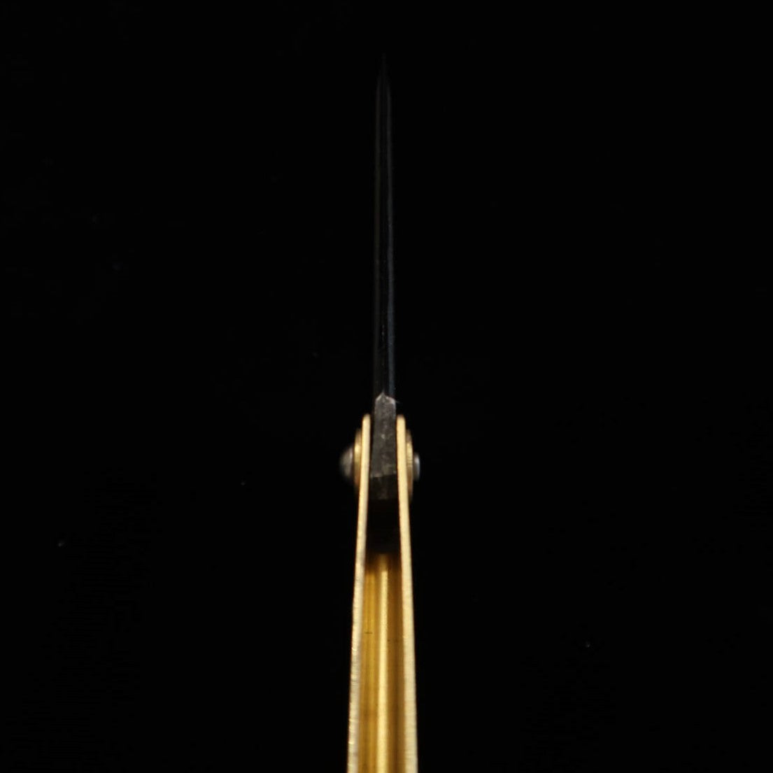 Higonokami KANEKOMA Shirogami No. 2 forged Bamboo blade type Brass vertical folding handle (75mm)