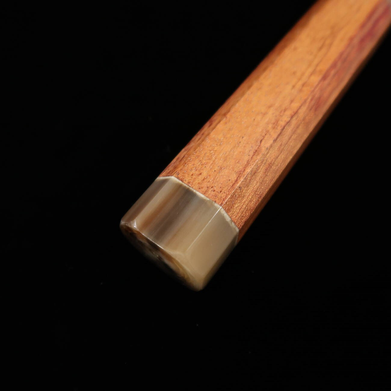 【OUTLET】牛刀用 カスタムハンドル 花梨 両端白水牛八角柄(240mm)