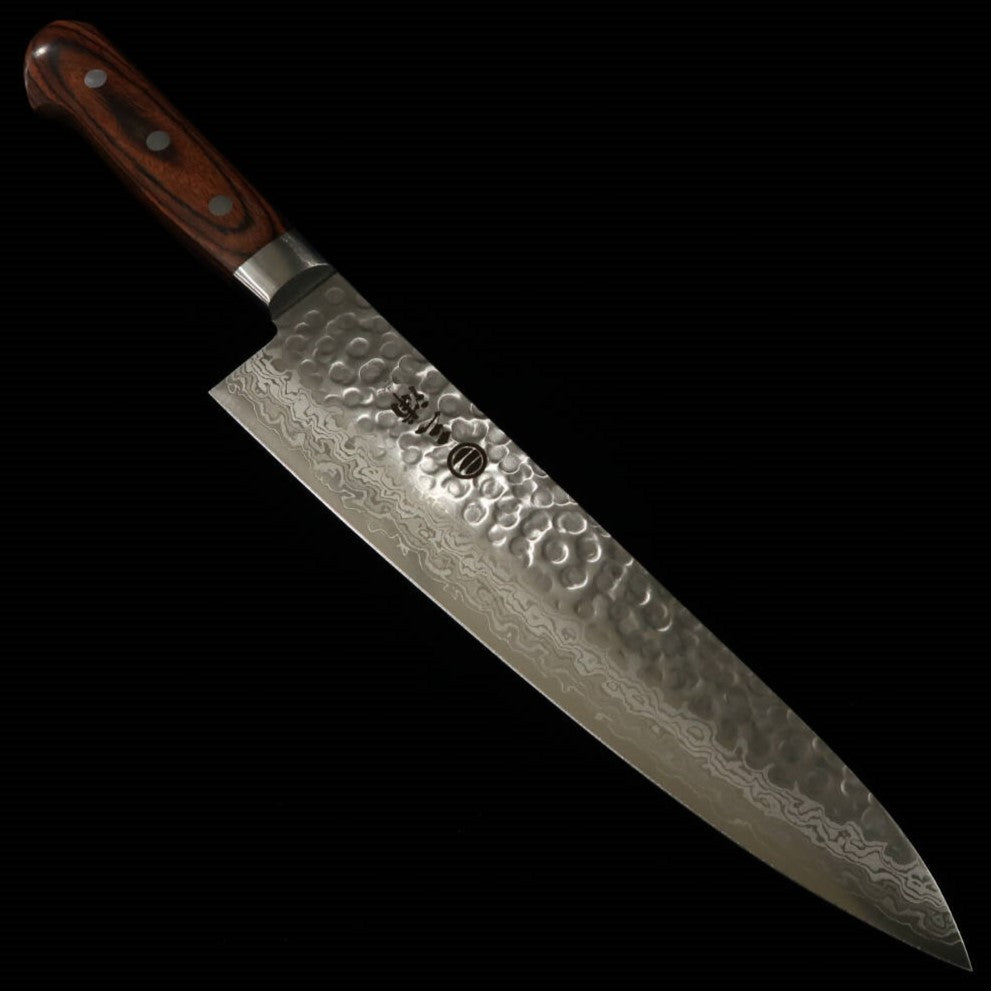 MIURA – Couteau de chef VG-10, damas, manche en acajou composite 18cm/21cm/24cm