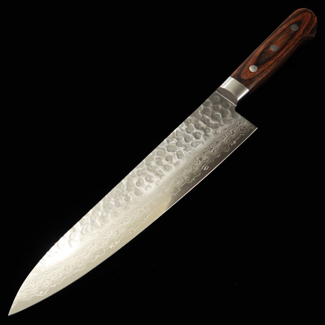 MIURA – Couteau de chef VG-10, damas, manche en acajou composite 18cm/21cm/24cm