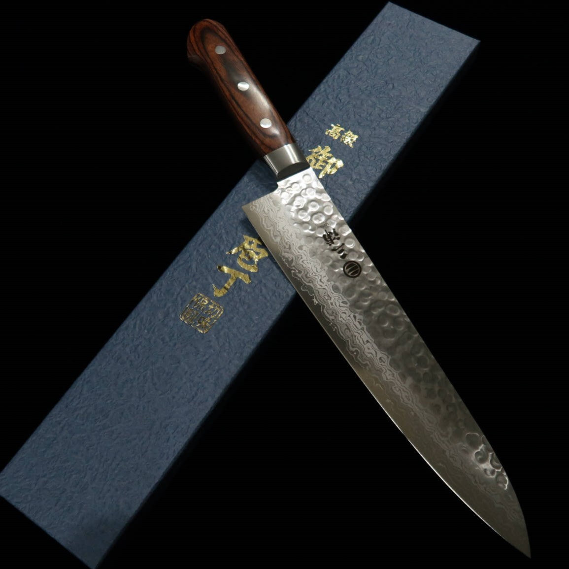 MIURA – Couteau de chef VG-10, damas, manche en acajou composite 18cm/21cm/24cm