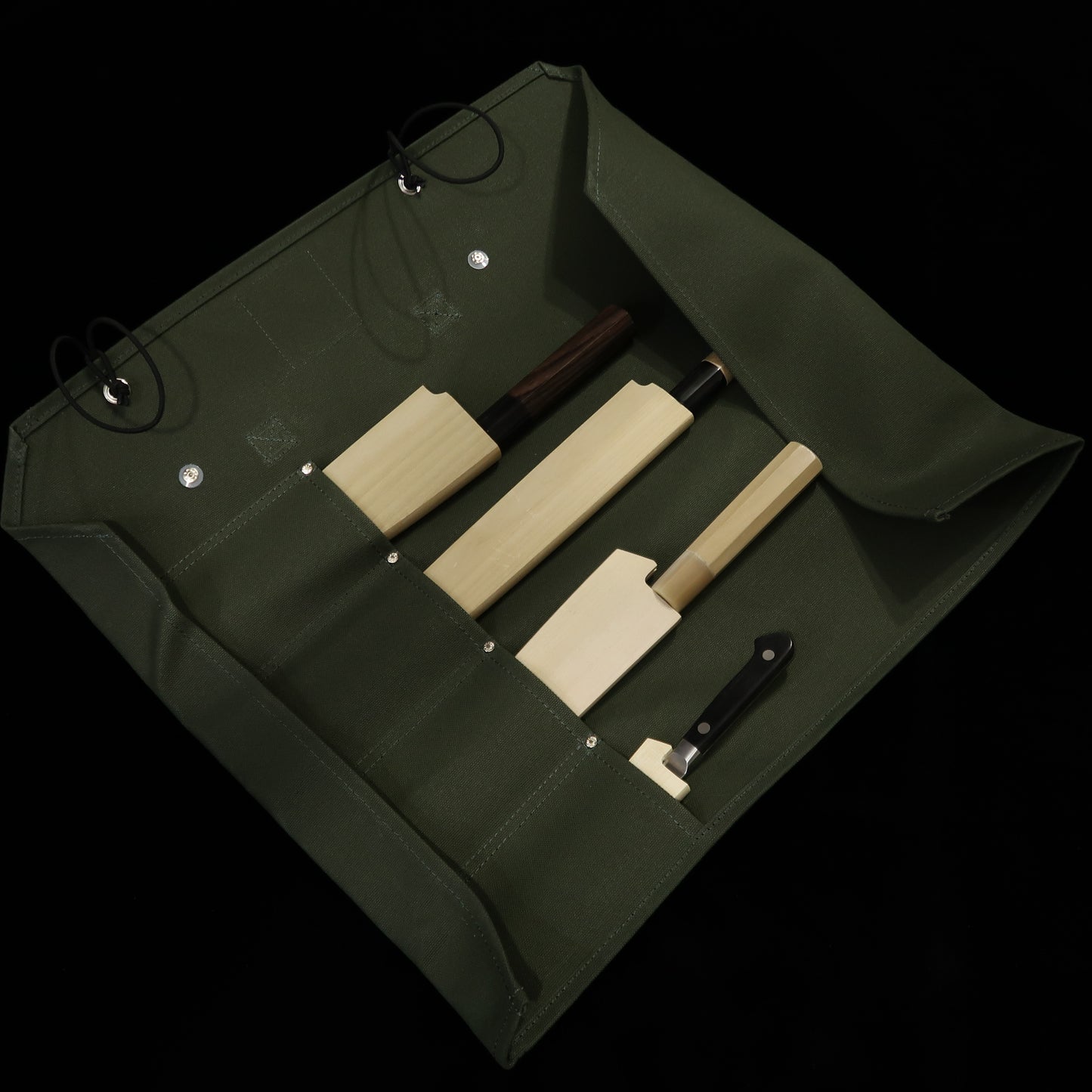 Miura Knives Original Knife Wrap Canvas 51 x 48cm Pack of 4 (Navy/Black/Red/Green/Sand)