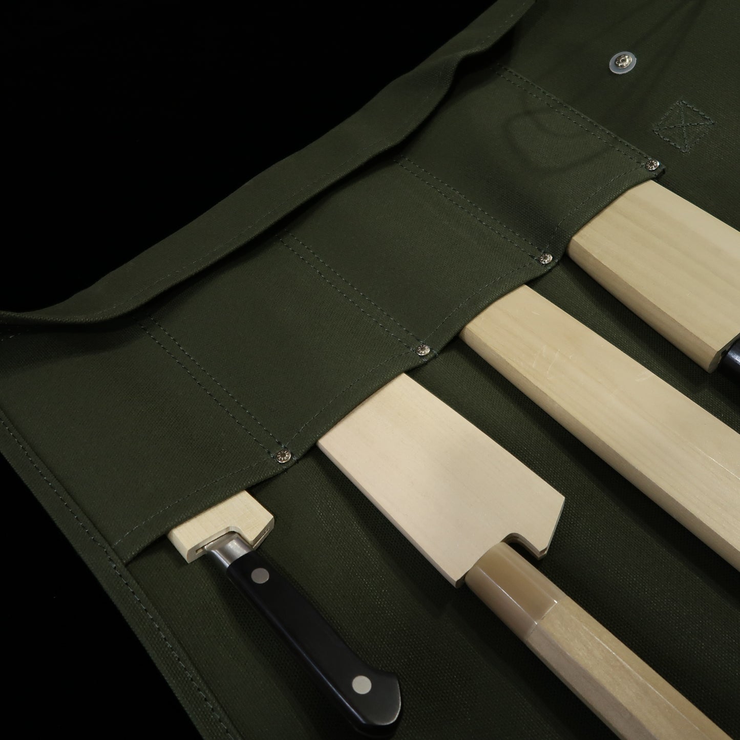 Miura Knives Original Knife Wrap Canvas 51 x 48cm Pack of 4 (Navy/Black/Red/Green/Sand)