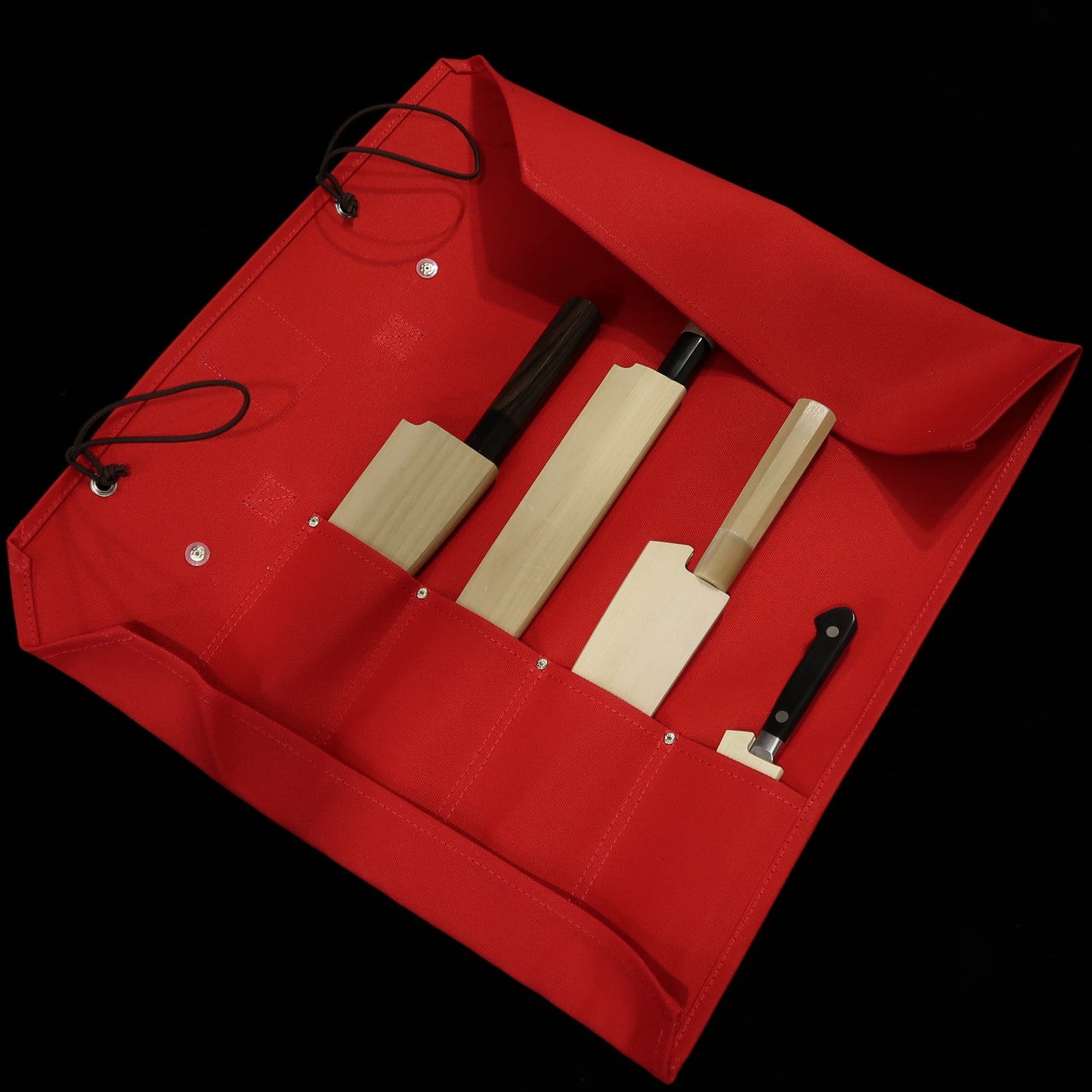 Miura Knives Original Knife Wrap Canvas 51 x 48cm Pack of 4 (Navy/Black/Red/Green/Sand)