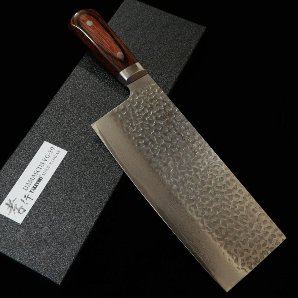 Sakai Takayuki Faca Chinesa VG-10 Damasco 33 Camadas Martelada (195mm)