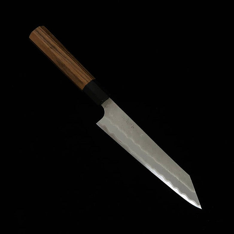 Nigara Cutelaria NIGARA Aogami Super Polido Martelado Kirituke Petty Cabo de Teca (95/150mm)