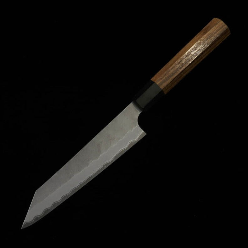 Nigara Cutelaria NIGARA Aogami Super Polido Martelado Kirituke Petty Cabo de Teca (95/150mm)