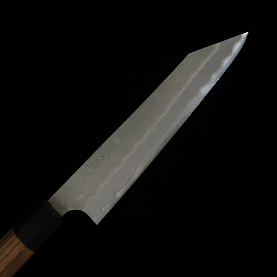 Nigara Cutelaria NIGARA Aogami Super Polido Martelado Kirituke Petty Cabo de Teca (95/150mm)