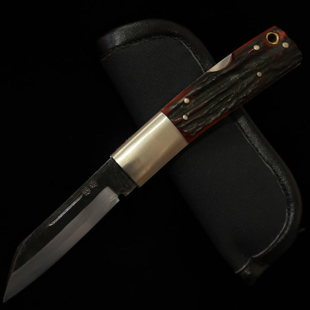 TAKEDA Bitchu forge artisanale par Fumio Inagaki Couteau pliant back lock Stag