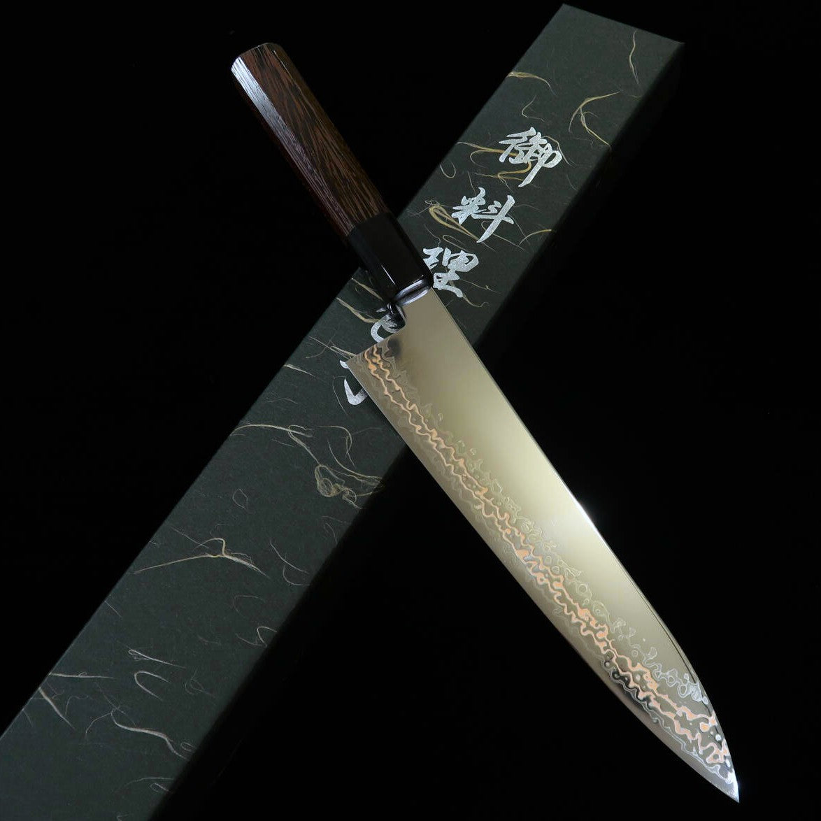 Gyuto MIURA SLD Damasco níquel Mango octogonal de wengué (210mm)