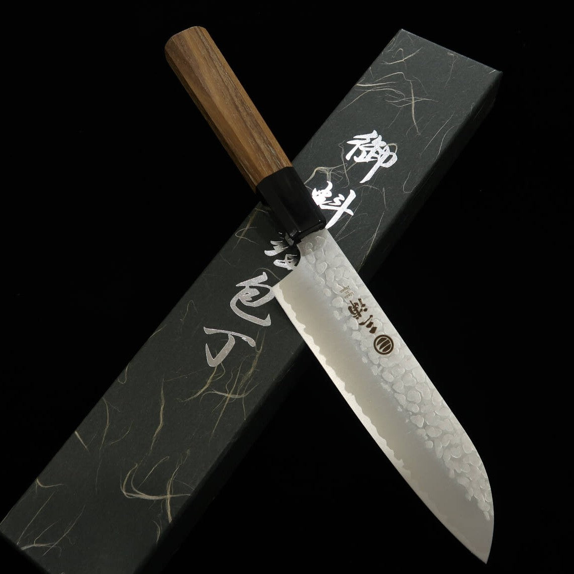 Miura Santoku VG-10 Hammered Teak Handle (165mm)