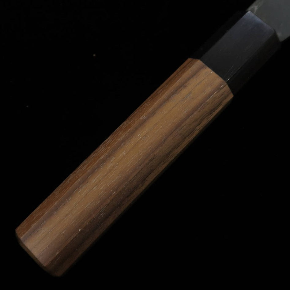 Bunka MIURA Aogami acabado negro mango octogonal de nogal (190mm)
