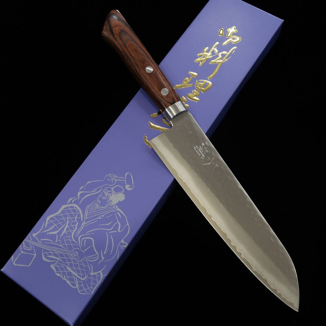 Miura Gyuto Kiryuu VG10 Martelé Damas, manche acajou (185mm)