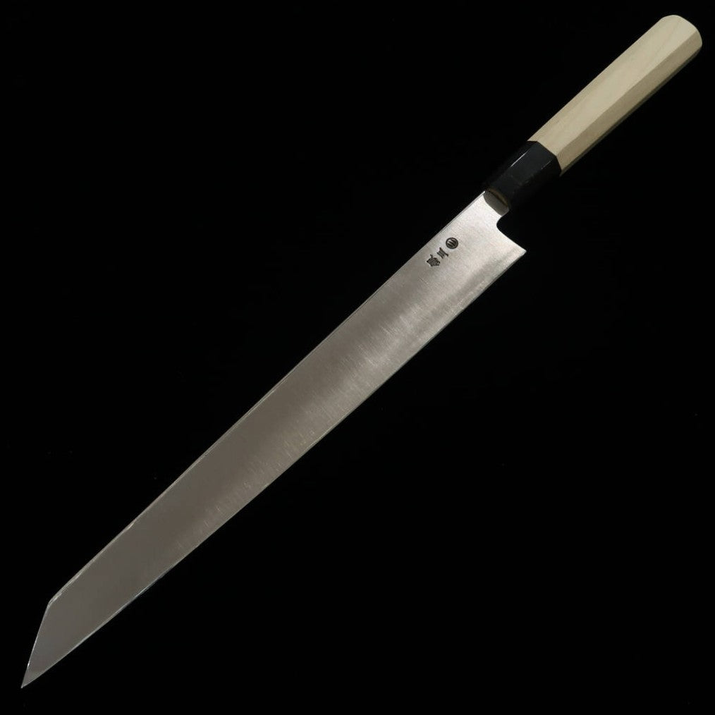 三浦MIURA 切付柳刃 銀紙三号 朴八角柄 (270/300mm)