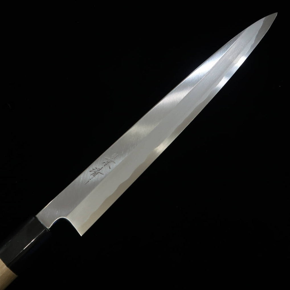 Yanagiba KAGEKIYO Utage Aço Yasugi Cabo de ebano com chifre de búfalo (240mm)