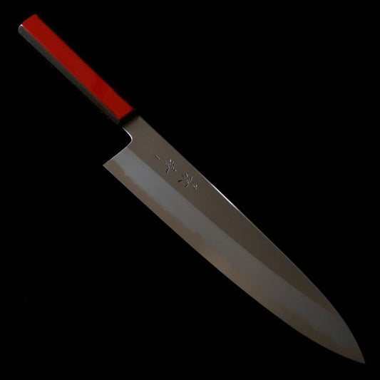 KAGEKIYO Shirogami No.1 cuchillo Wagyu con laca roja Urushiiro (210/240 mm)