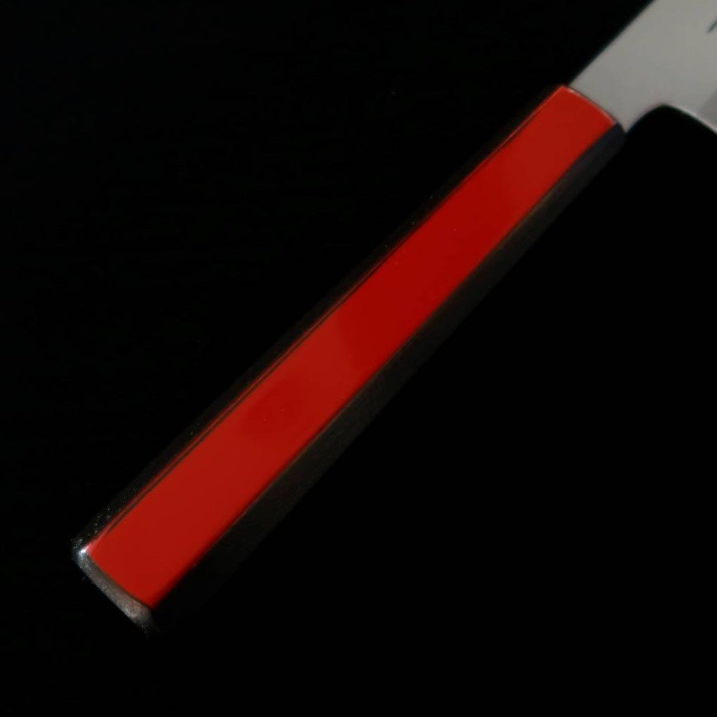 KAGEKIYO Shirogami No.1 cuchillo Wagyu con laca roja Urushiiro (210/240 mm)