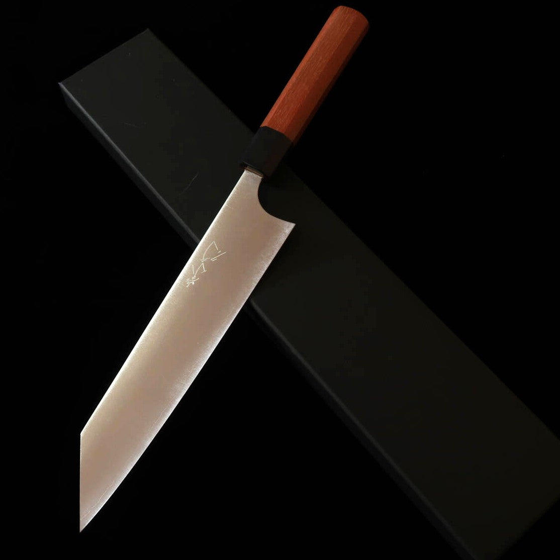 Couteau Gyuto Kiritsuke Takayuki Shibata Koutetsu, acier SG2, manche octogonal en bois de Jarrah, (210mm)