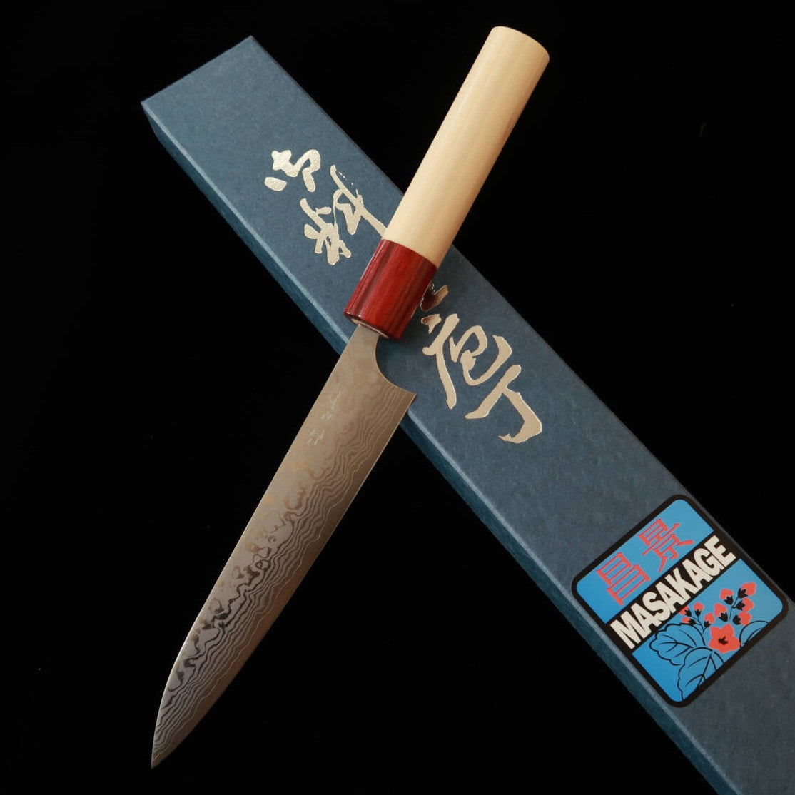 昌景 MASAKAGE VG10 ダマスカス 霧 ペティ 朴柄 (150mm)