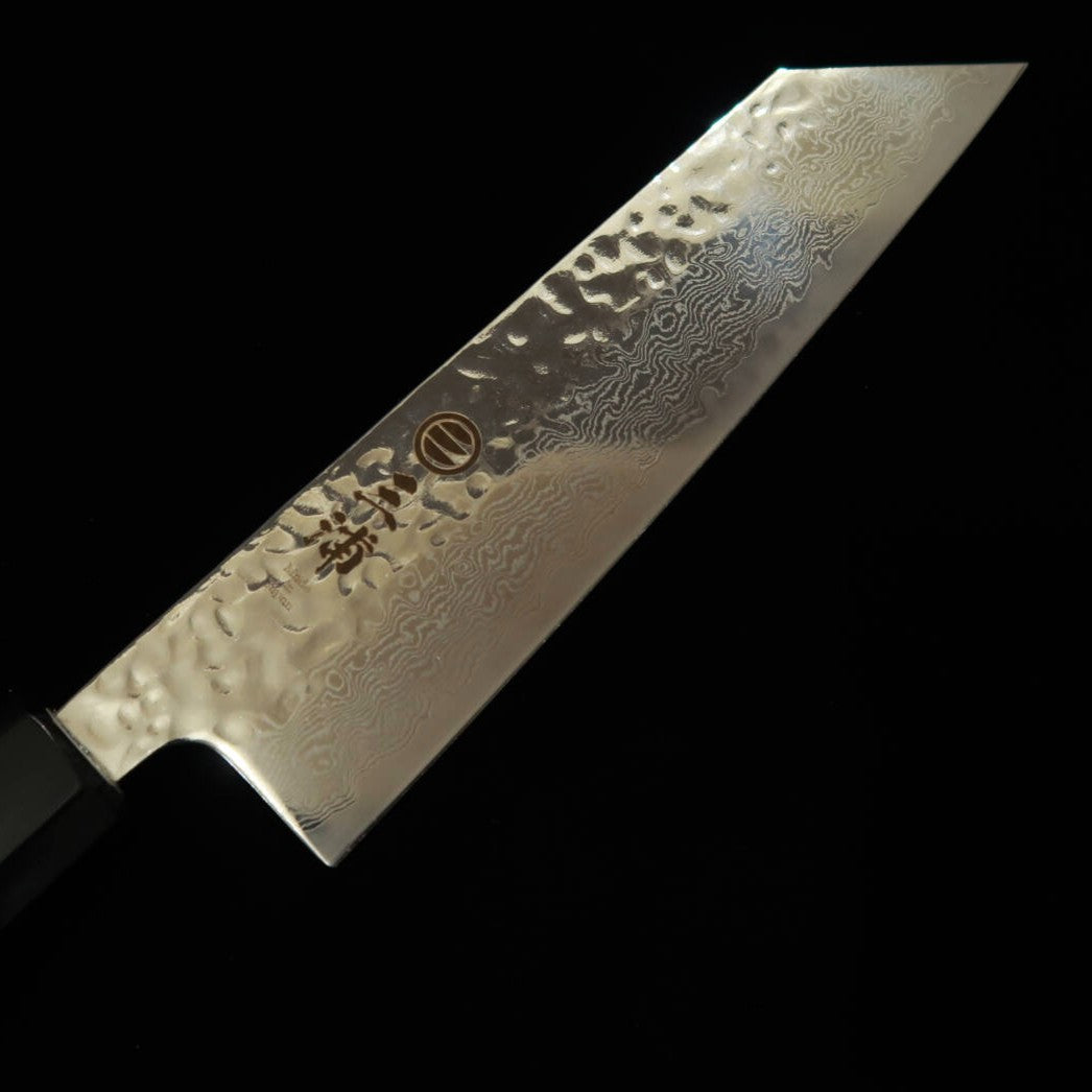 Miura MIURA Bunka AUS10 Miroir Martelé Damas Manche octogonal en magnolia (170 mm)
