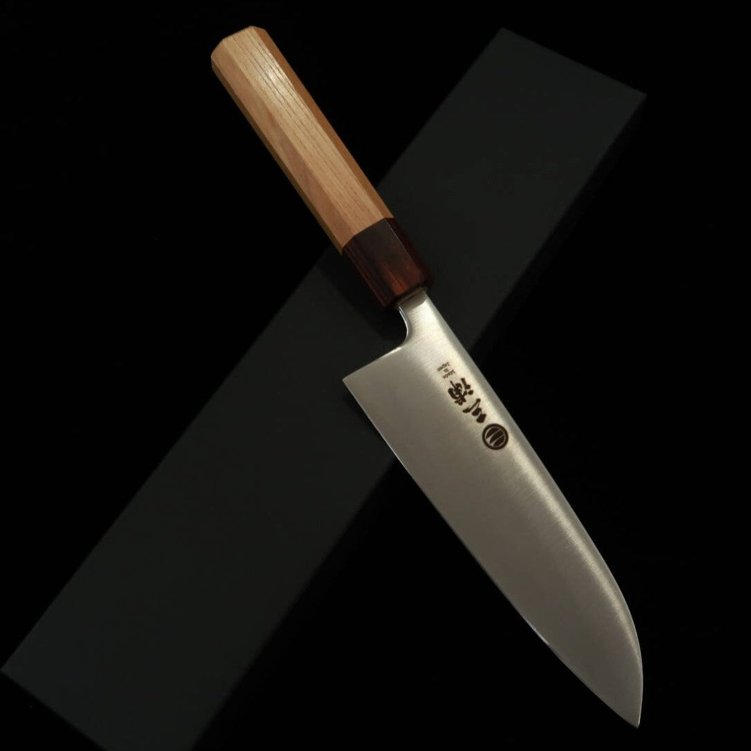 Miura MIURA Santoku Aogami Super Polido Cabo Octogonal de Zelkova (165mm)
