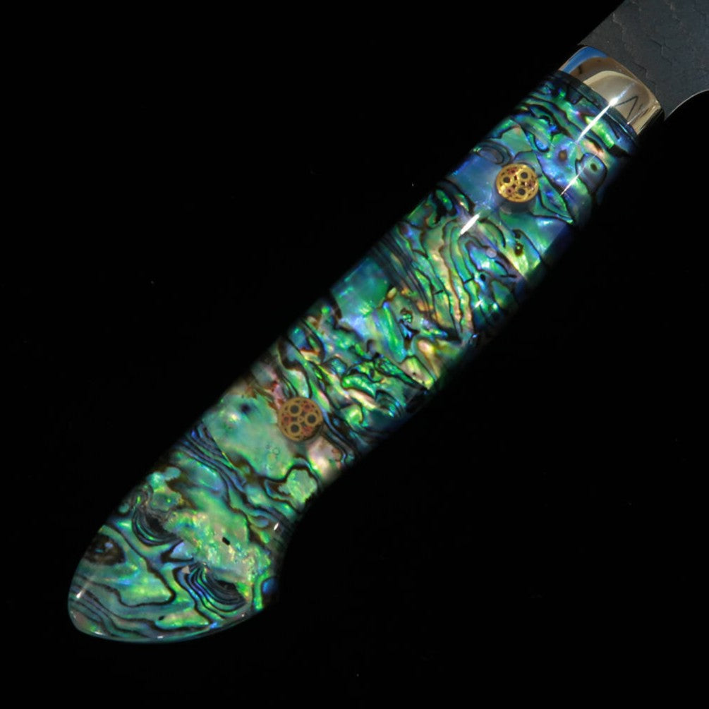 二唐刃物製造所 NIGARA 切付牛刀 SG2 黒打鎚目 螺鈿柄 (210mm)