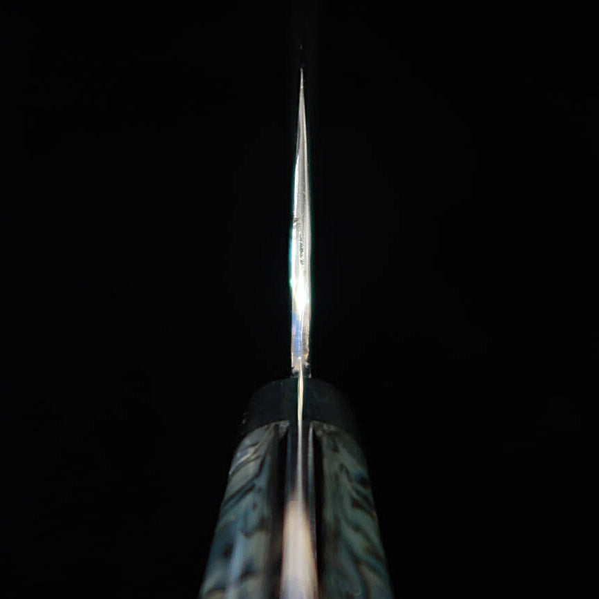 二唐刃物製造所 NIGARA 切付牛刀 SG2 黒打鎚目 螺鈿柄 (210mm)