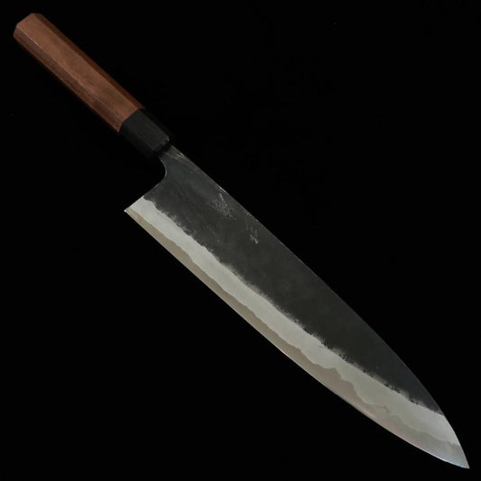 三浦 MIURA by Shindo 牛刀 青紙二号 黒打ち ウォルナット八角柄(240/270mm)