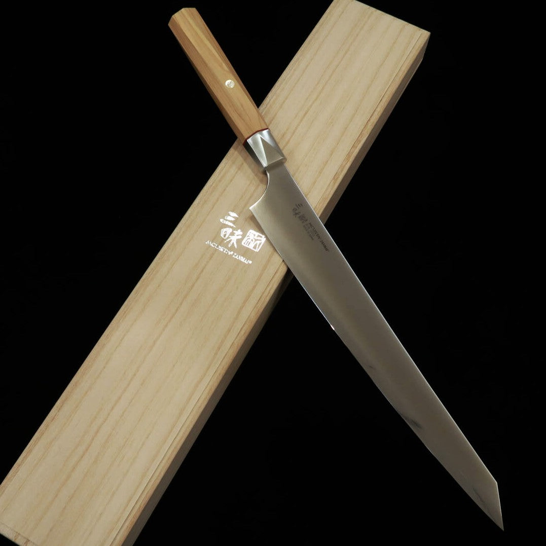 【新定番】三昧MCUSTA ZANMAI ビヨンド3 青紙スーパー 筋引 (240/270mm)