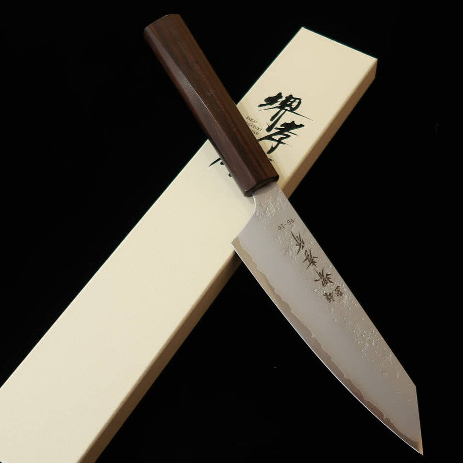 堺孝行 SAKAITAKAYUKI 和剣三徳 VG10 梨地 黒檀一体型八角柄(160mm)