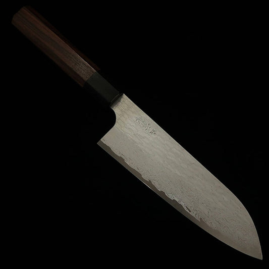 NIGARA VG XEOS Hammered Damascus Santoku with Rosewood Handle (170cm)
