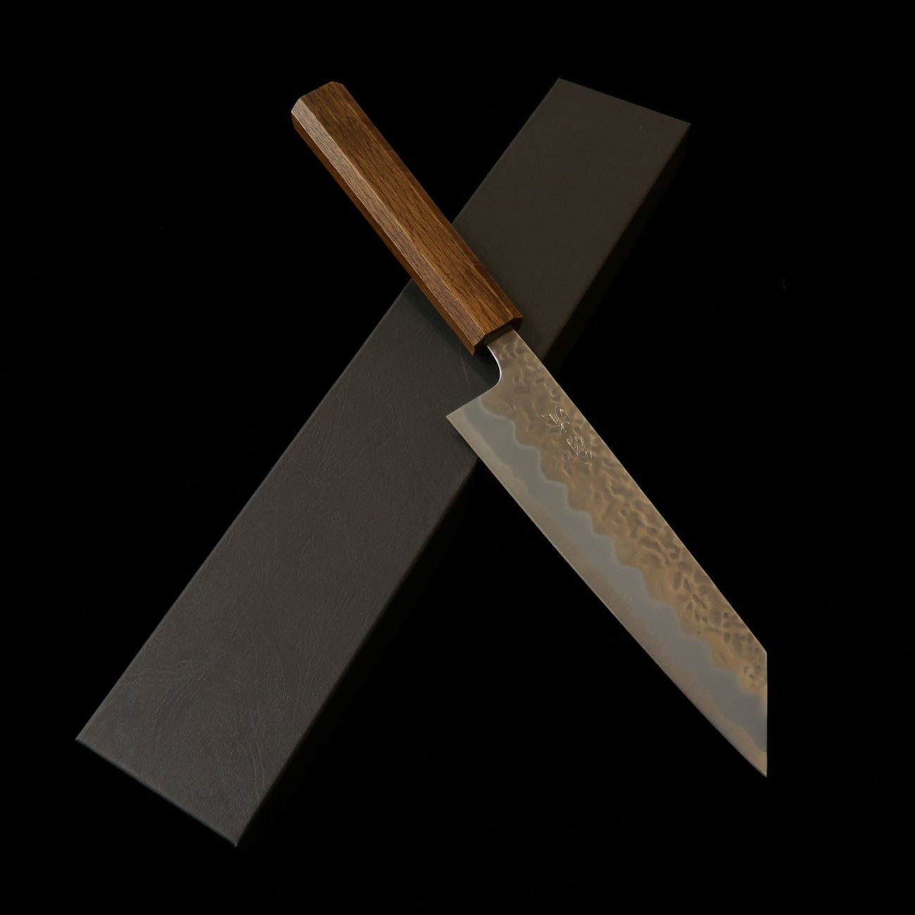 刃道 HADO 翁流 白紙一号 鎚目 ステンレスクラッド 黒樫柄 文化 (170mm)