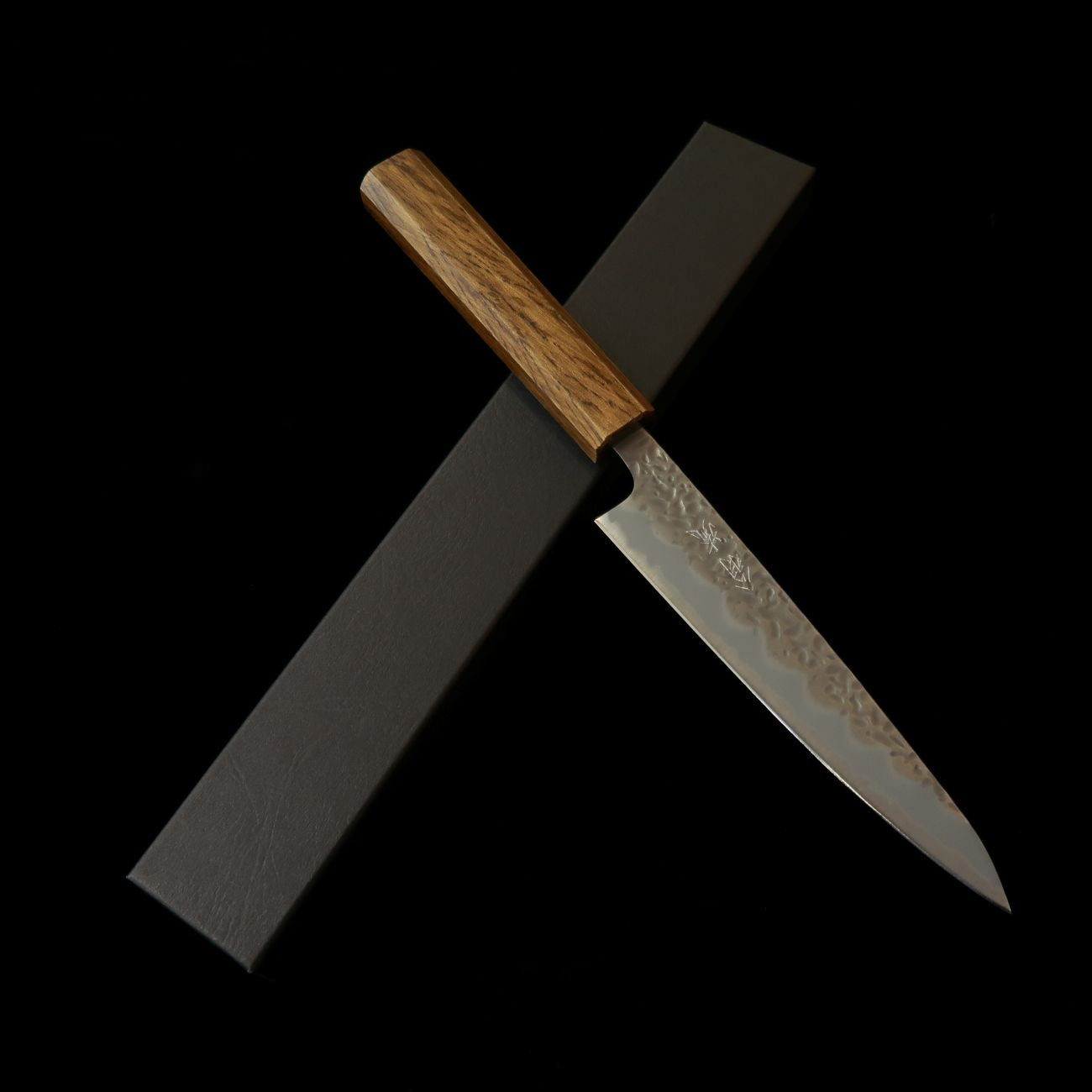 HADO OUL, Petty, Shirogami #1, Tsuchime, Stainless Clad with Black Oak Handle (135mm)