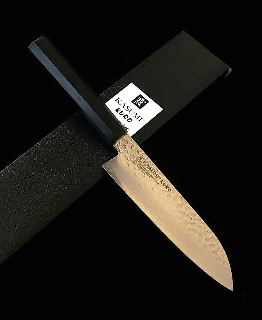 スミカマSUMIKAMA 三徳 モリブデン鋼 ダマスカス 積層強化木柄 KURO KR-35017 (170mm)