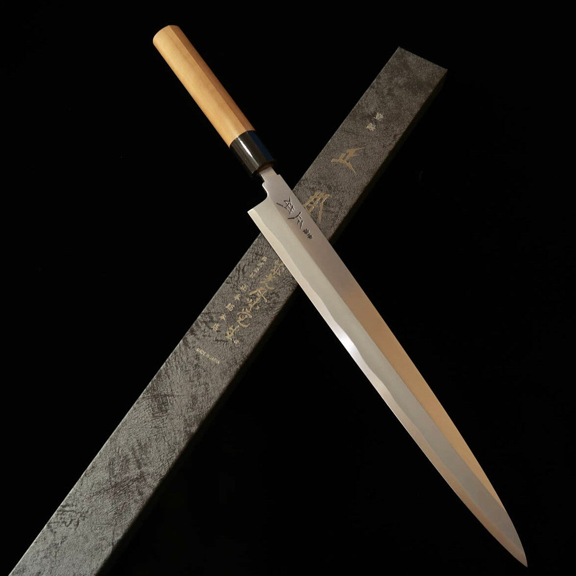 正本総本店 MASAMOTO SOHONTEN 霞 白紙二号 柳刃 水牛栗型柄 (240-300mm)