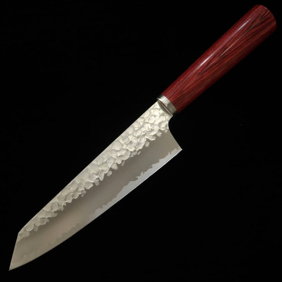 Kiritsuke Santoku MIURA inox martelado cabo em madeira vermelho (165mm)