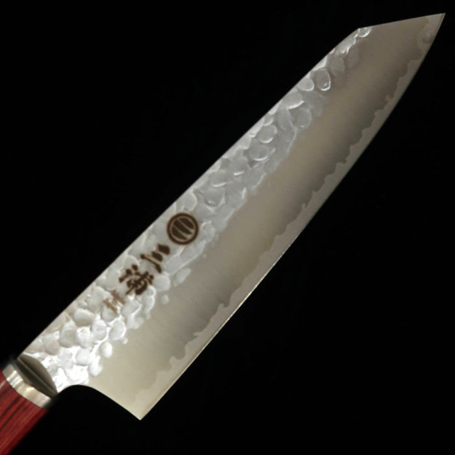 Kiritsuke Santoku MIURA inox martelado cabo em madeira vermelho (165mm)