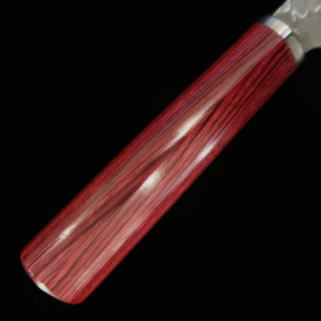 Kiritsuke Santoku MIURA inox martelado cabo em madeira vermelho (165mm)