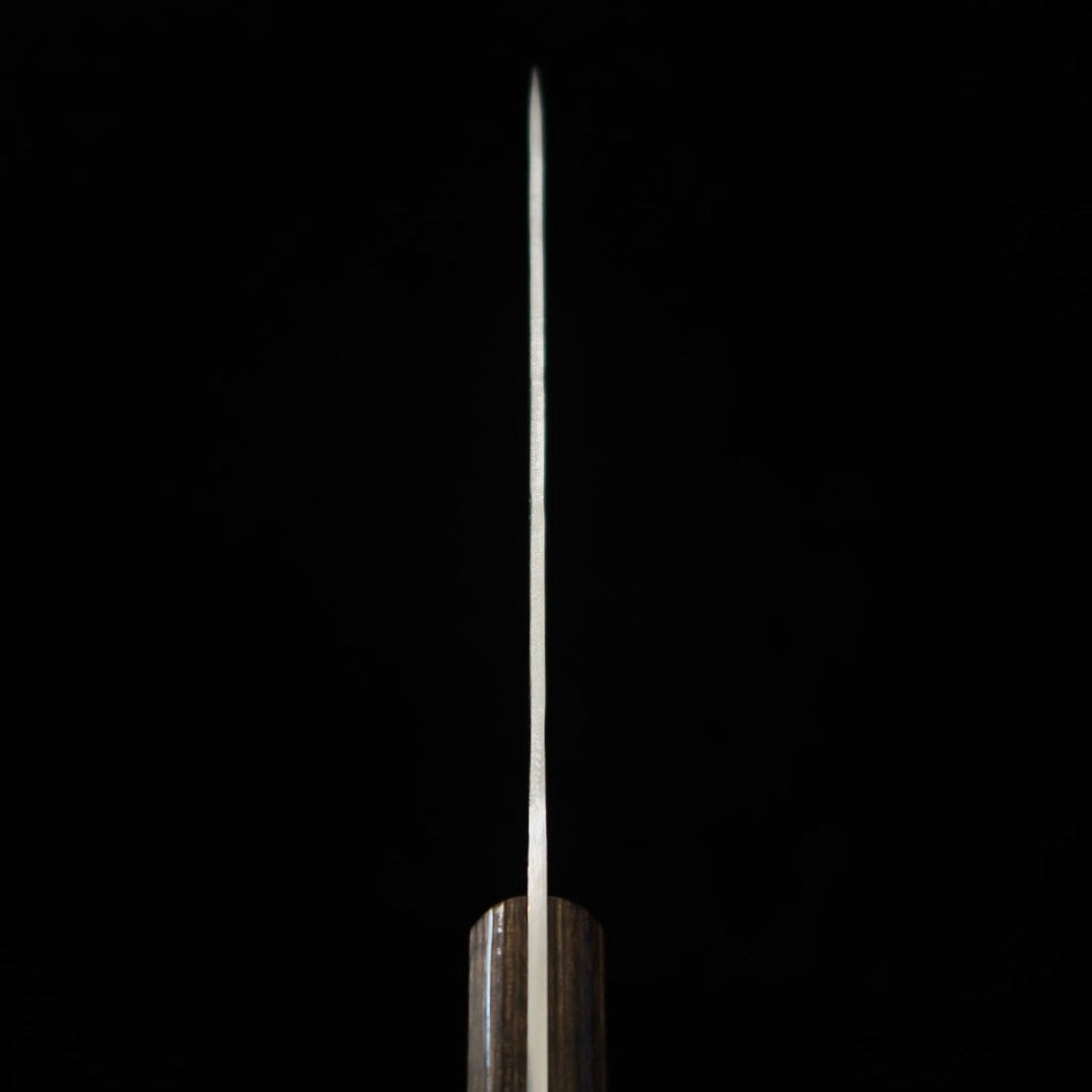 三浦MIURA ペティ 銀紙三号 梨地 焦茶合板柄 (135mm)