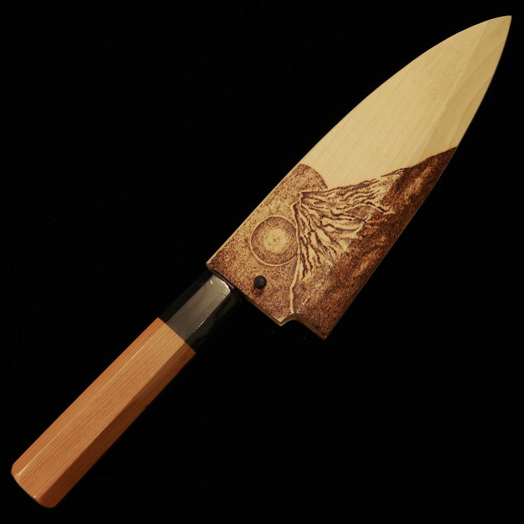 Deba SUISIN Ginsan No. 3, Magnolia Handle - Mount Fuji - (165mm)