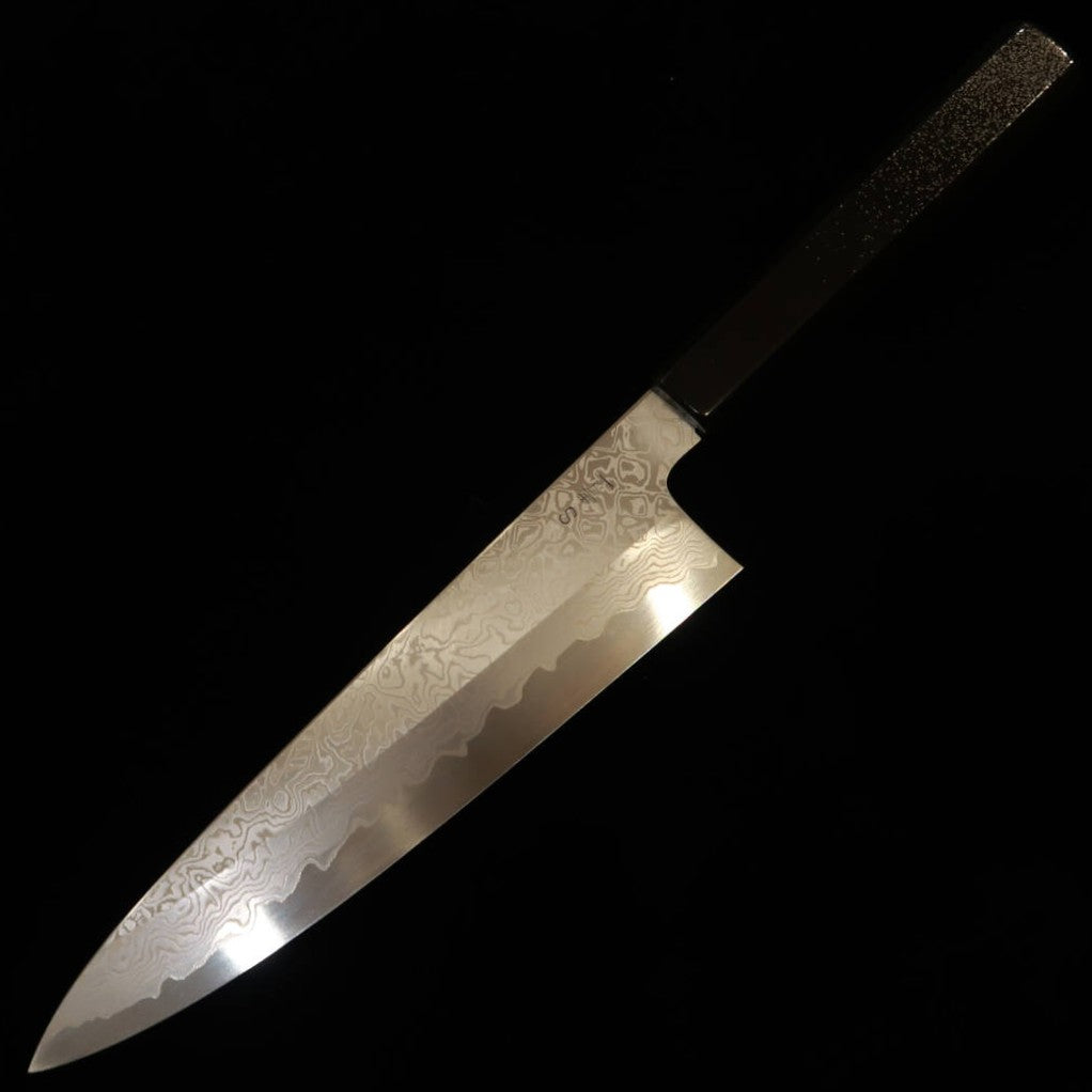 景清KAGEKIYO 青一鋼 和牛刀 ステインクラッドダマスカス 平目ぼかし柄 (210/240mm)