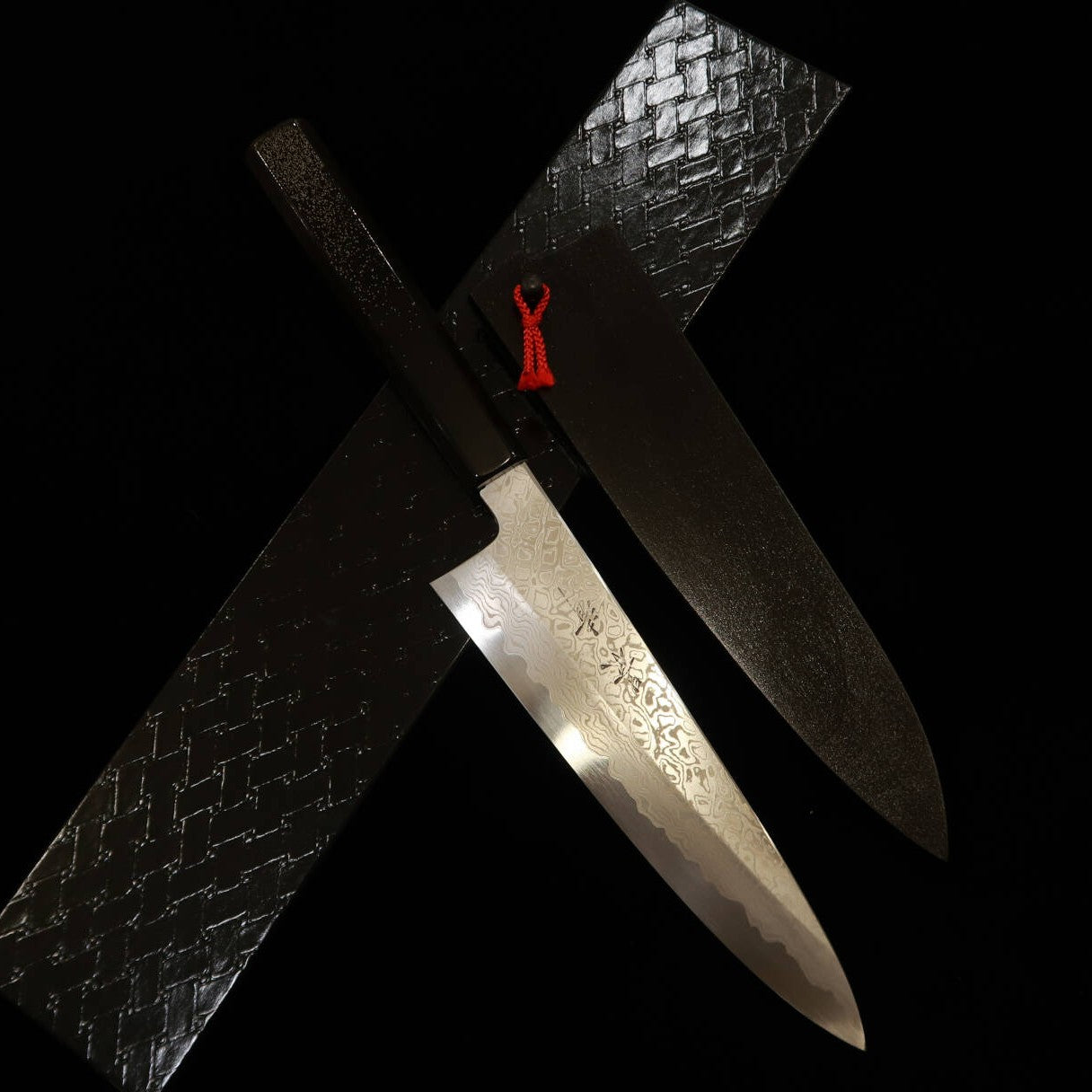 景清KAGEKIYO 青一鋼 和牛刀 ステインクラッドダマスカス 平目ぼかし柄 (210/240mm)