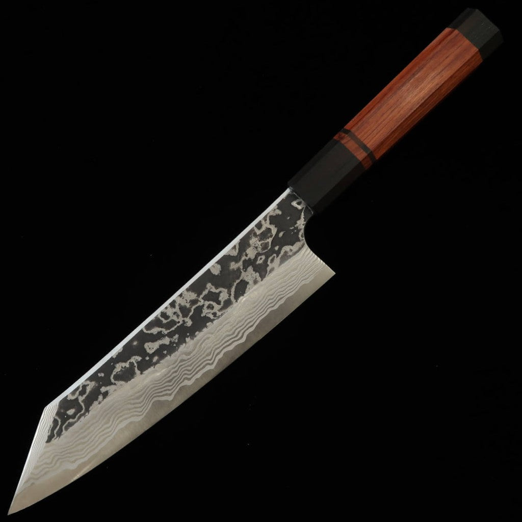 Hatsukokoro Yorokobi SP Kiritsuke Gyuto SLD Finition Noire Blast Manche Bubinga (210 mm)