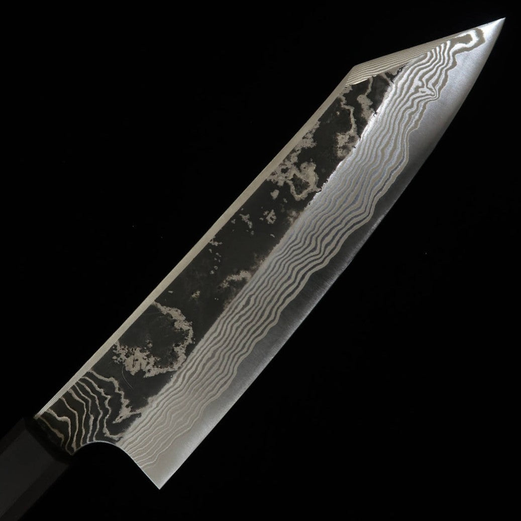 Hatsukokoro Yorokobi SP Kiritsuke Gyuto SLD Finition Noire Blast Manche Bubinga (210 mm)