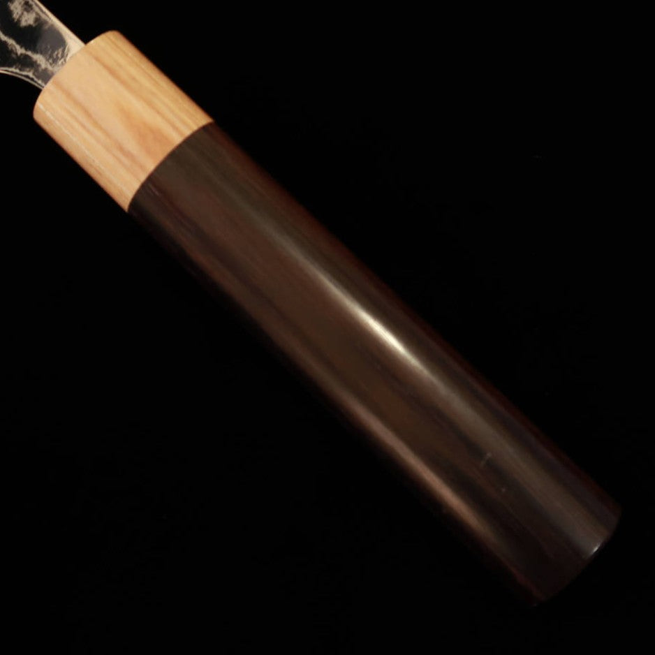Sujihiki Yuta Katayama VG10 Damascus Polished Finish Rosewood Chestnut Handle (240/270mm)
