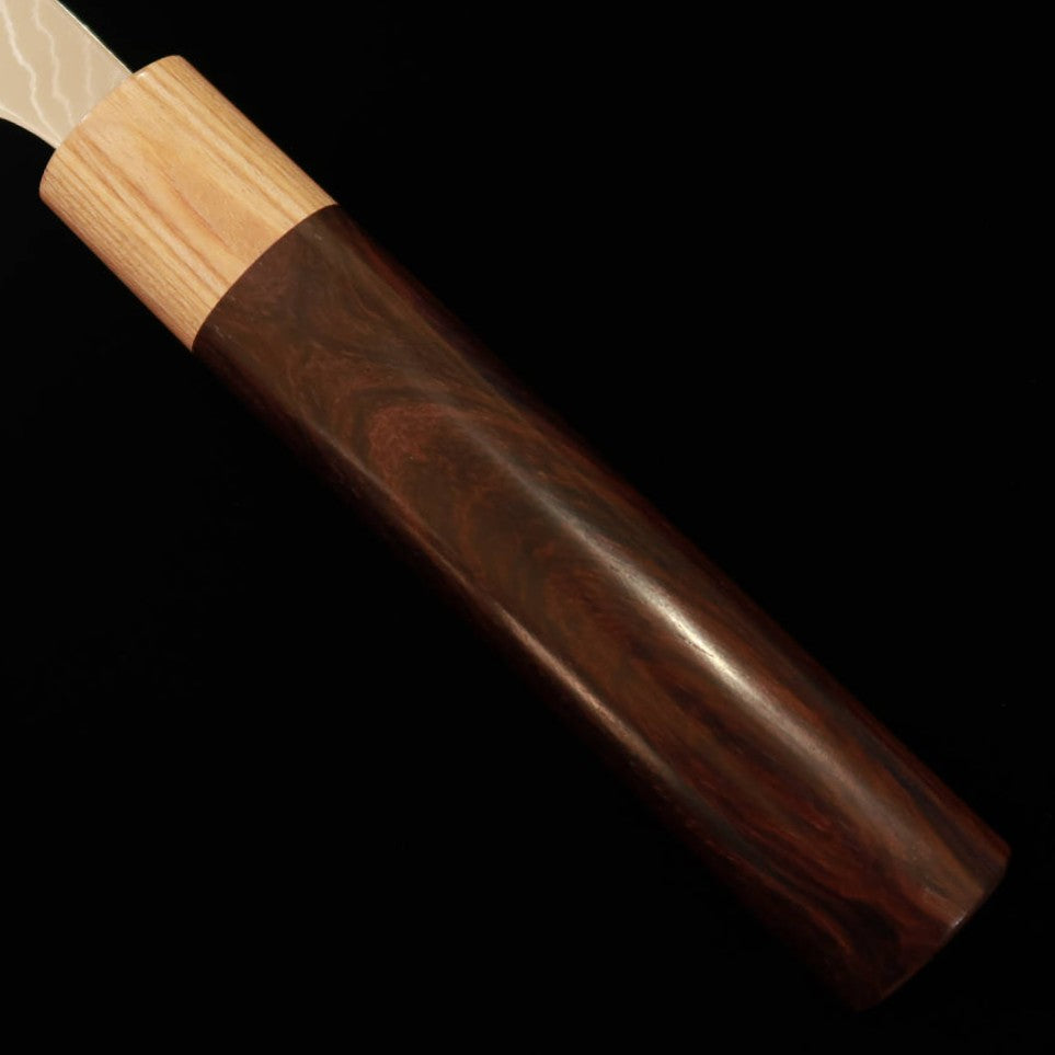 Yuta Katayama VG10 Damasco acabado pulido Gyuto mango de palo violeta en forma de castaña (210/240 mm)