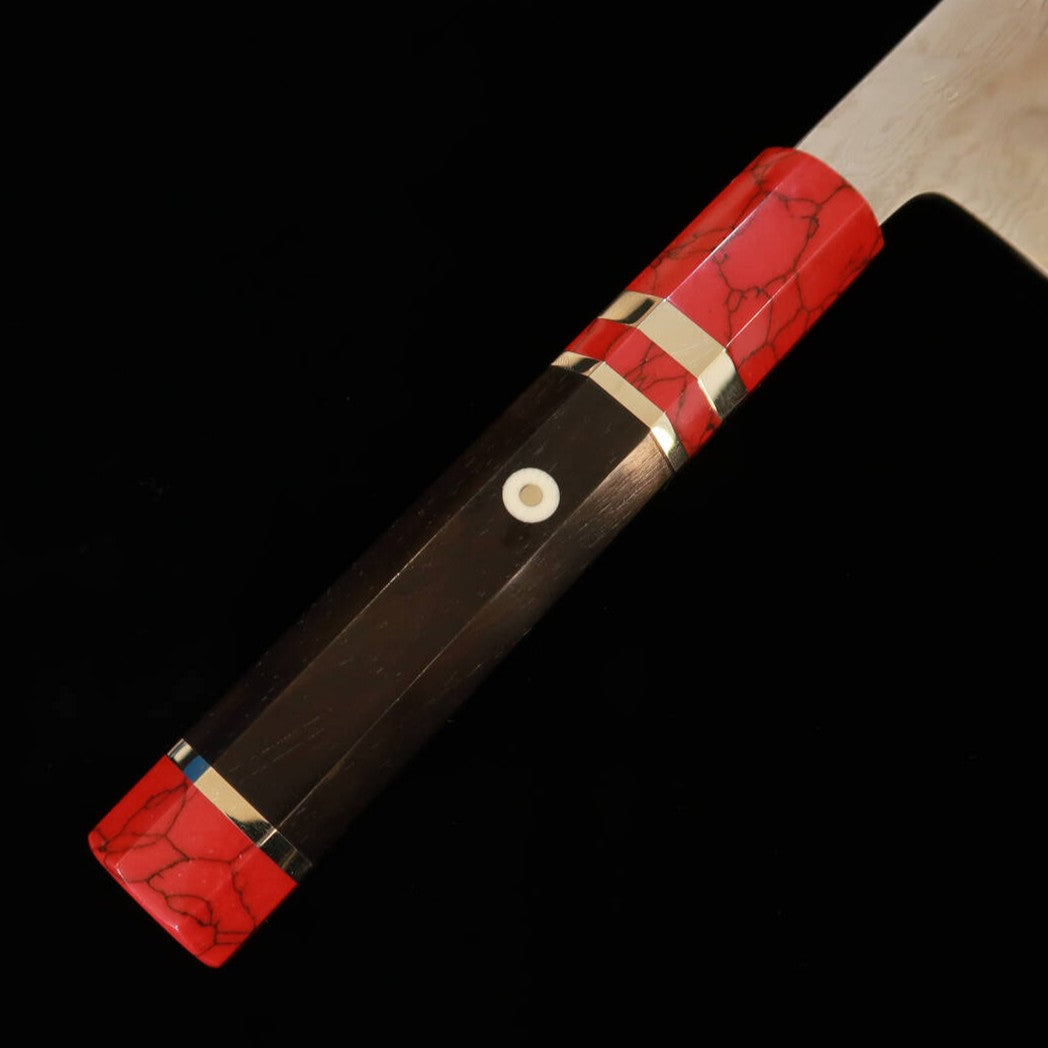三浦佩MIURA Obidama 牛刀 VG10 ダマスカス カスタムハンドル (240mm)