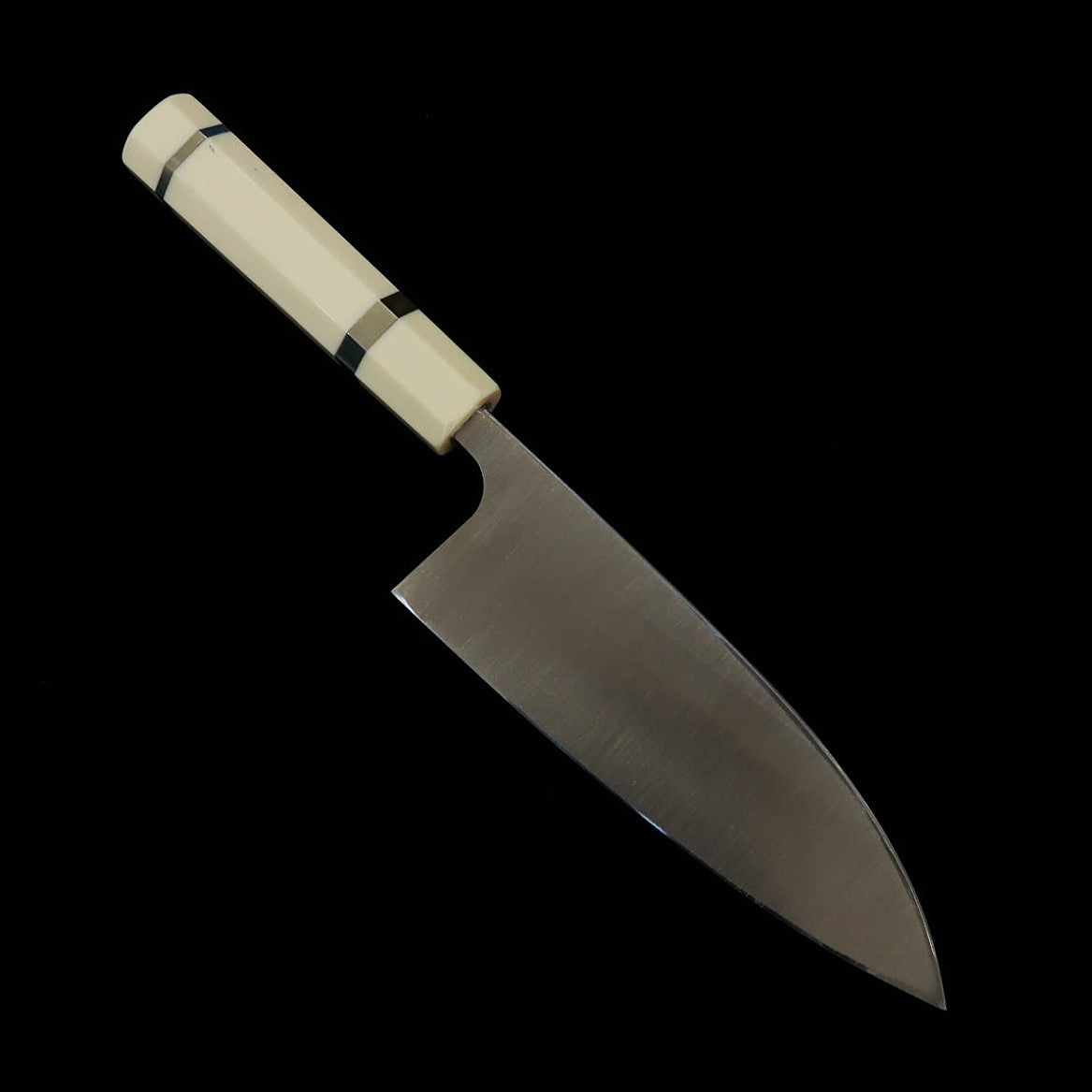 三浦MIURA 出刃 左利き用 銀紙三号 木砥仕上げ コーリアン柄(165mm)